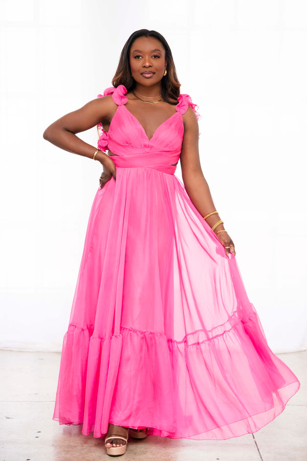 Chizzy Ruffle Gown (Pink)