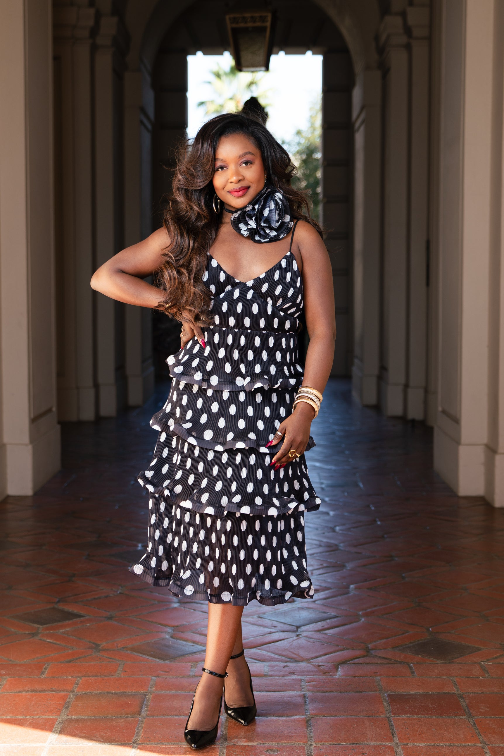 Liza Polka Dot Dress – Mahdera