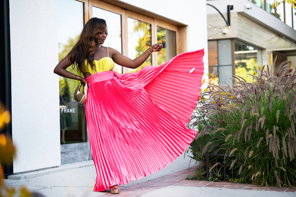 Tash Pleated Maxi Dress