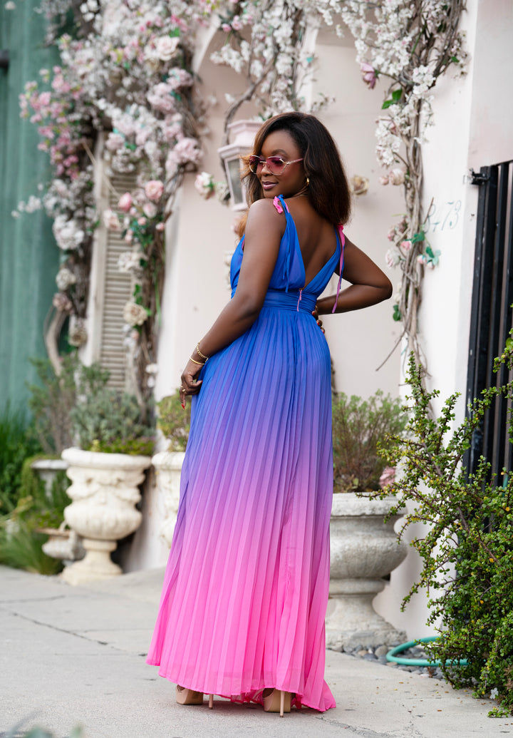 ombre maxi dress