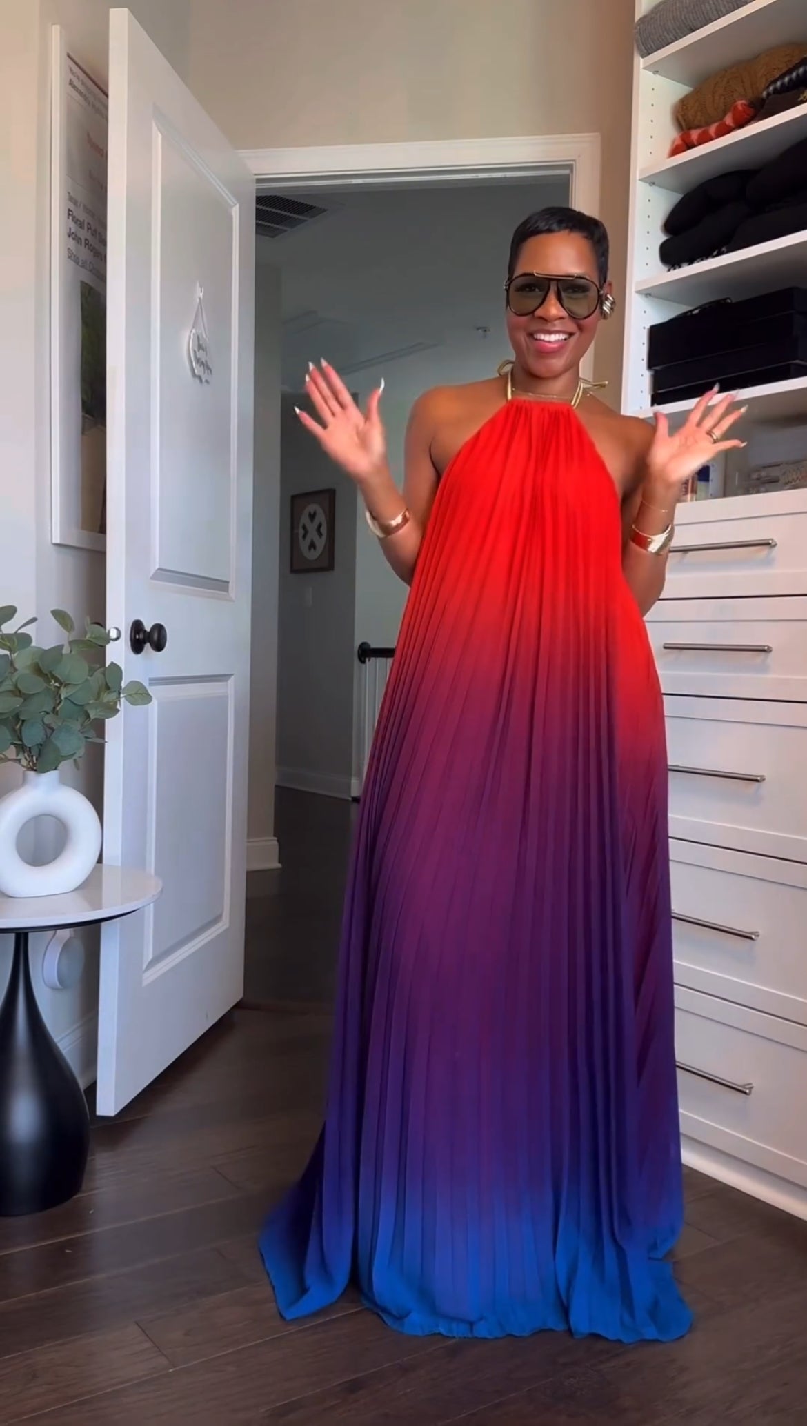 Nadia Ombre Maxi Dress Medium / Purple Gradient
